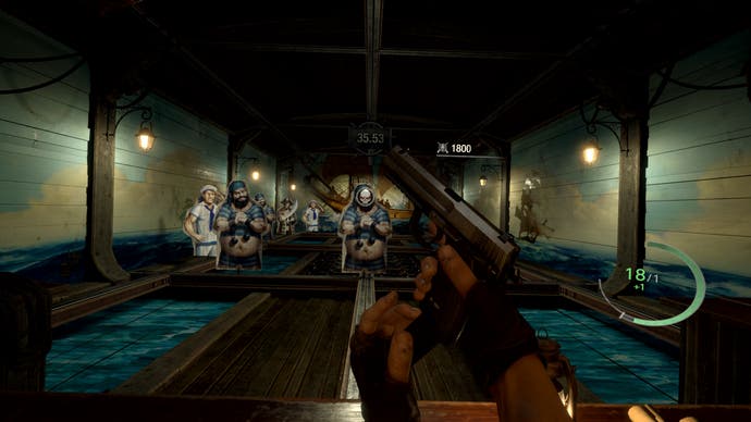 The Resident Evil 4 VR shooting range