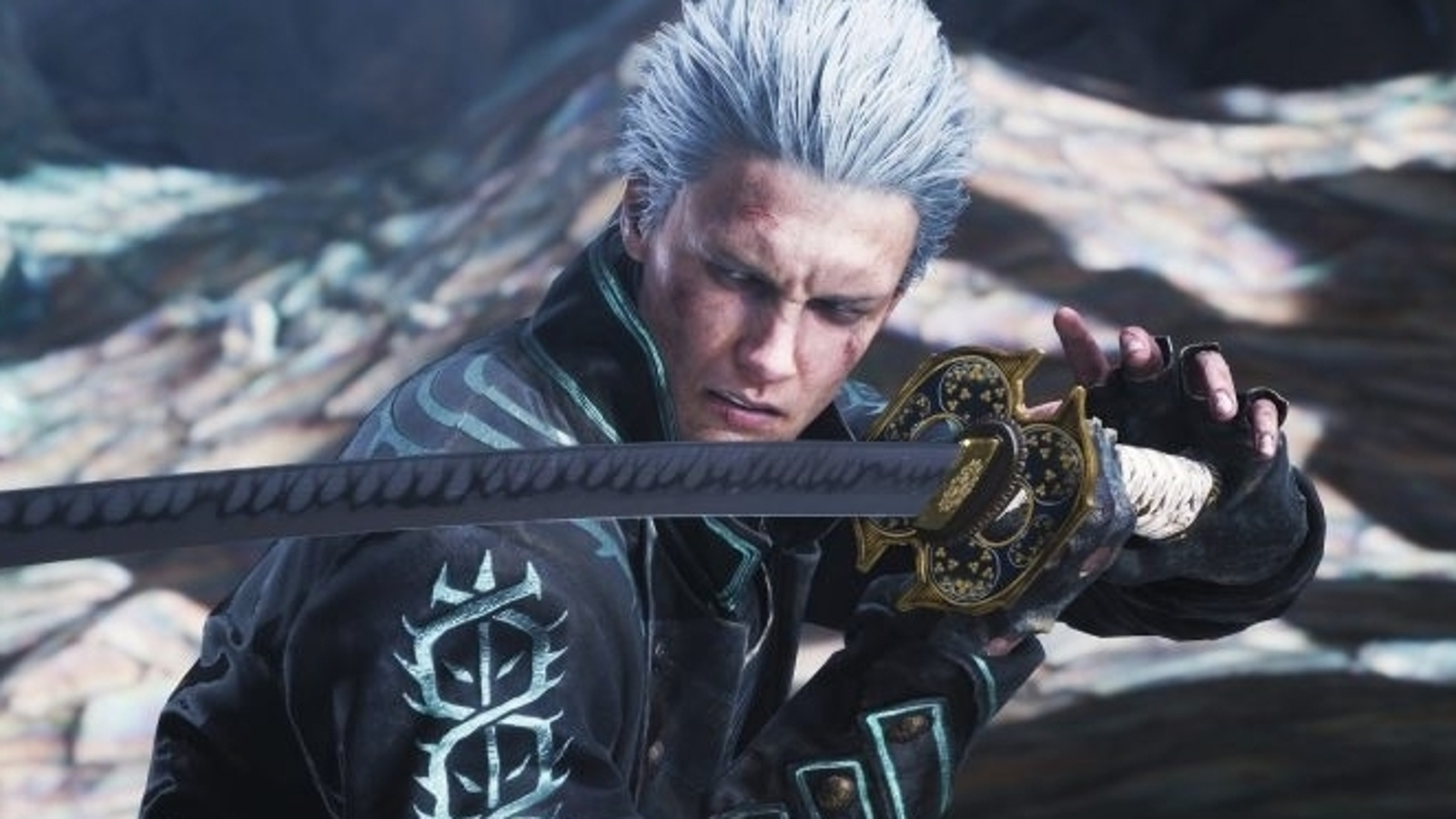 Vergil from devil may cry 5 by the eiffel tower