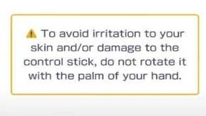 Mario Party Superstars mini-game features special warning on how to "avoid irritation to your skin"