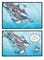 Interior page from Shark Party featuring panels of sharks
