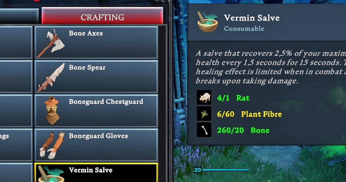 V Rising - crafting: tworzenie przedmiotów | Eurogamer.pl