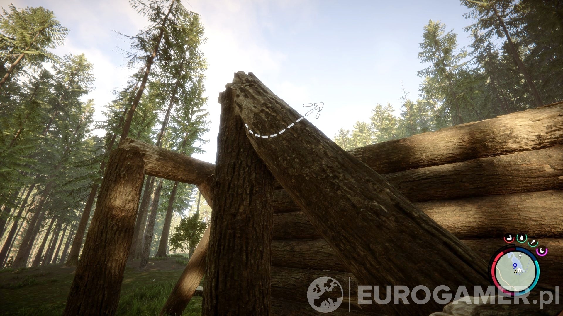 Sons of the Forest - budowanie: baza, kryjówka | Eurogamer.pl