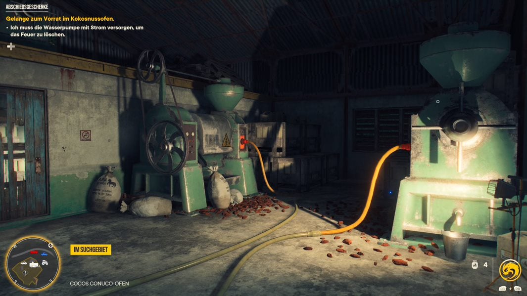 Far Cry 6 Abschiedsgeschenke Feuer im Ofen löschen, Strom einschalten, Schlüssel zum