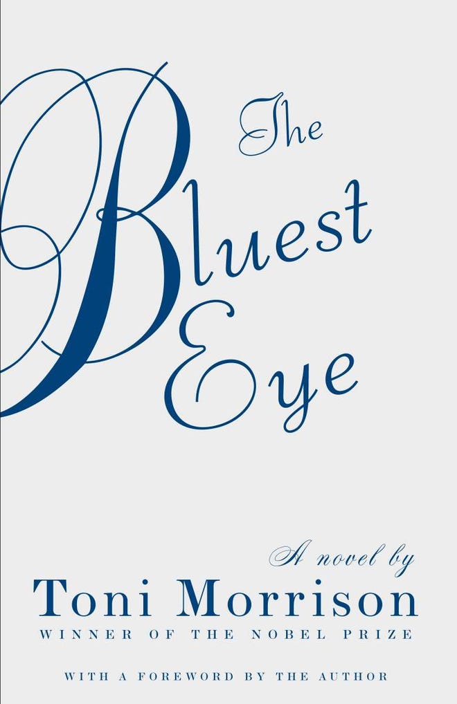 Grey and blue cover of The Bluest Eye