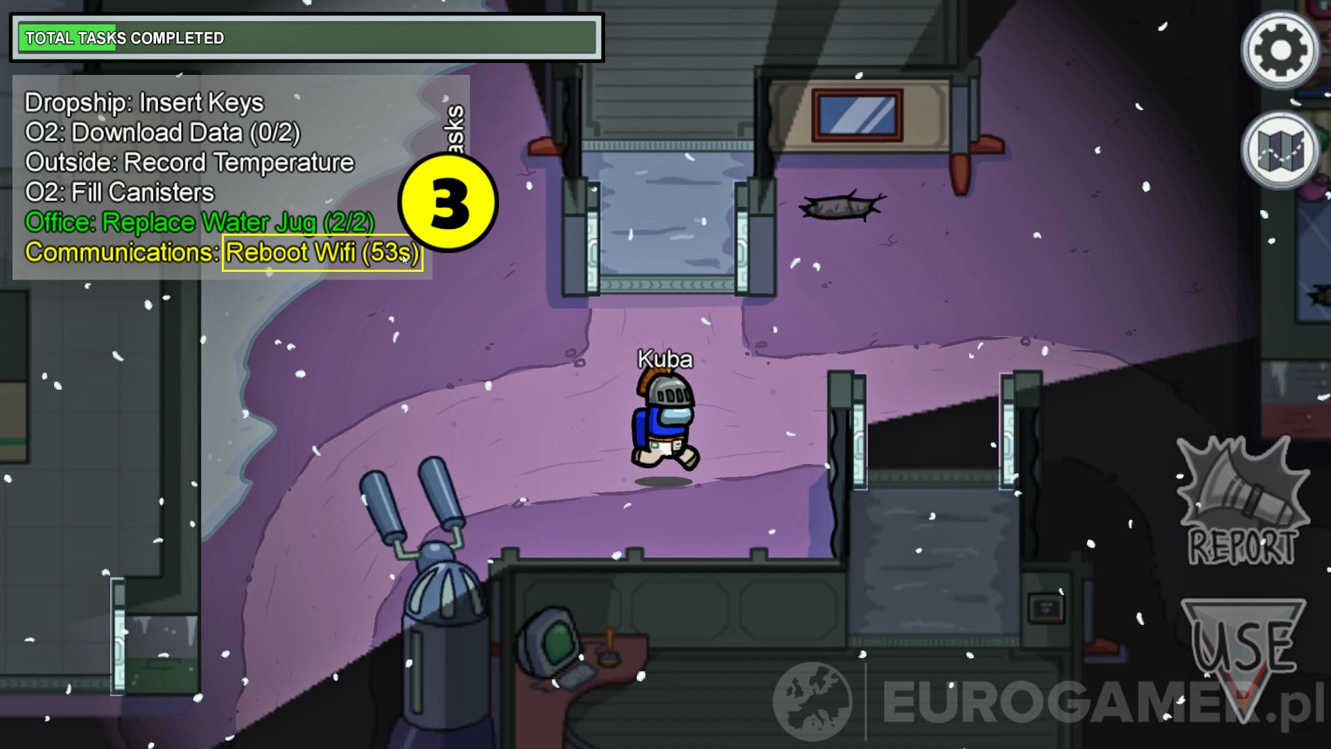 Among Us zadanie (task) reboot WiFi Eurogamer.pl