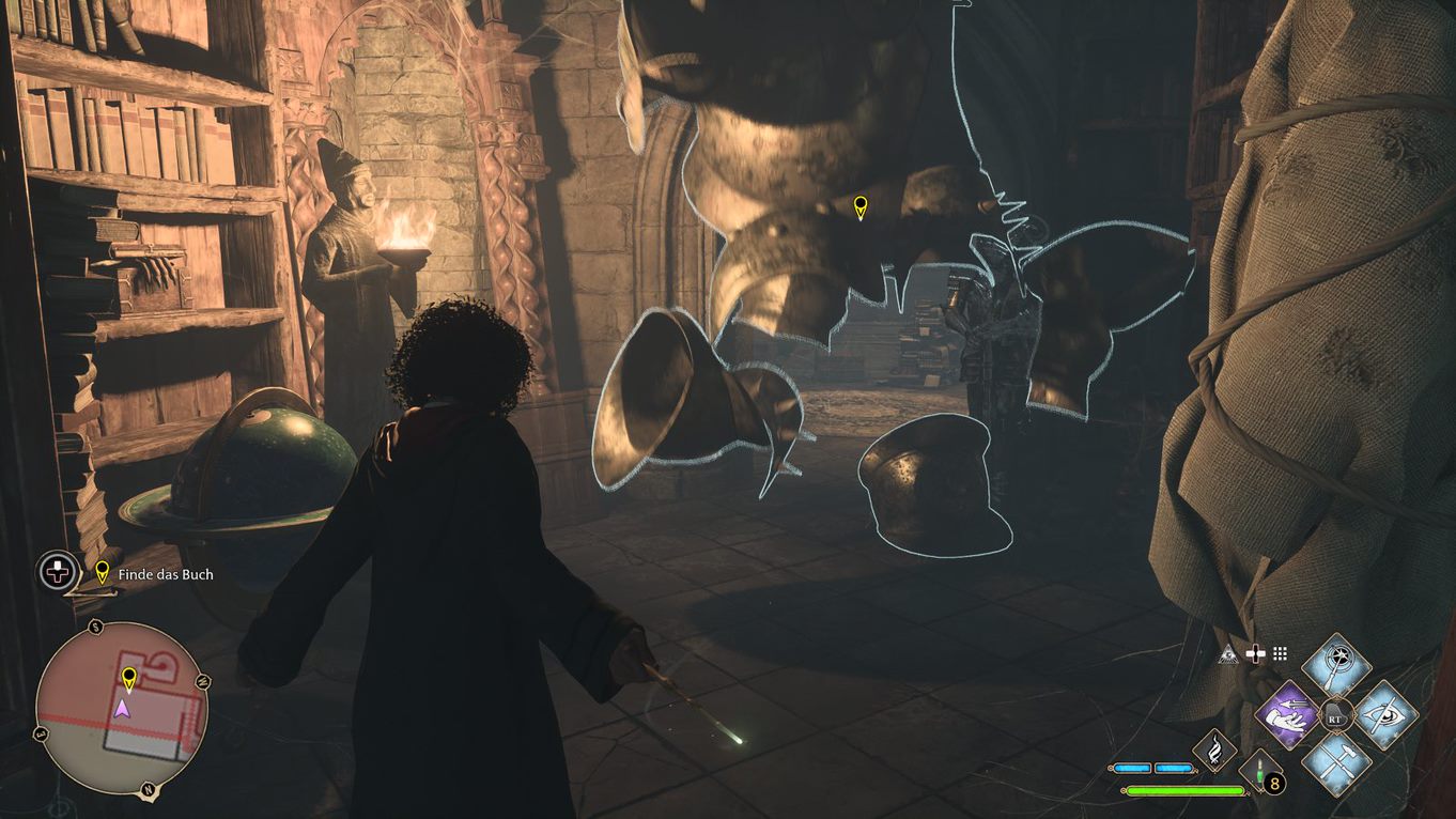 Hogwarts Legacy Geheimnisse der verbotenen Abteilung In Bibliothek schleichen, Schlüssel