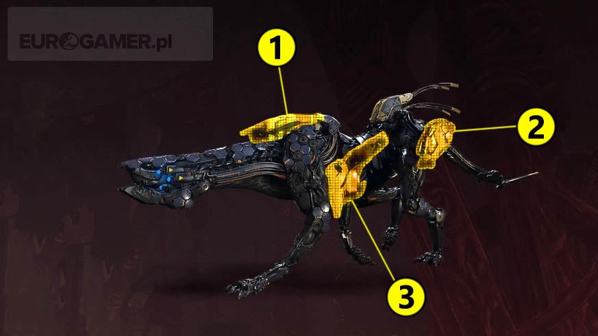 Horizon Zero Dawn - maszyny: śmigacz, nękacz, jastrząbłysk, skaziciel