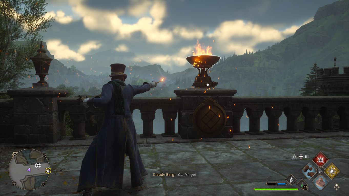 Hogwarts Legacy BrückenRätsel mit den Feuerschalen lösen (in Hogwarts