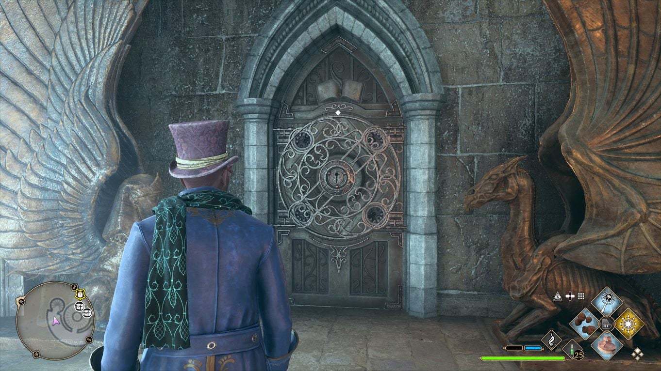 Hogwarts Legacy Schlüssel der Zulassung benutzen (Schulleiter) und Tür bei der Großen Treppe