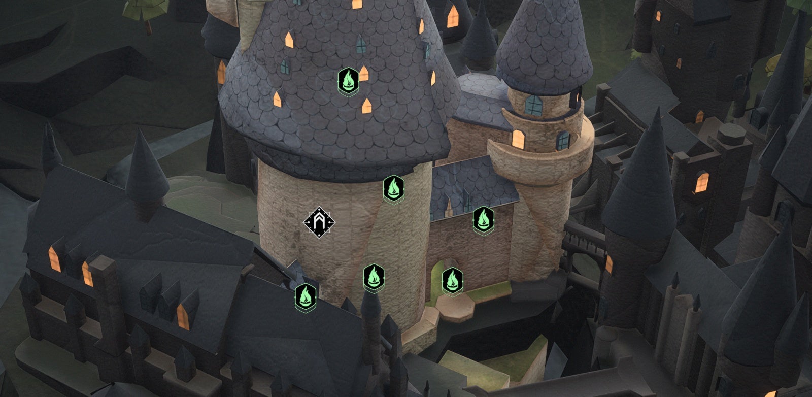 Hogwarts Legacy Alle Flohflammen finden, Karte mit Standorten (Flohdernde Flammen