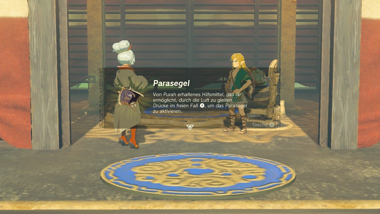 Zelda Tears of the Kingdom Parasegel freischalten (Gleiter), benutzen und verbessern so geht