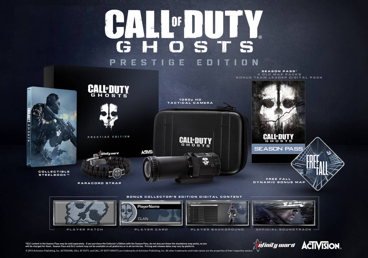 Call of Duty: Ghosts Prestige Edition includes a wearable camera for £180