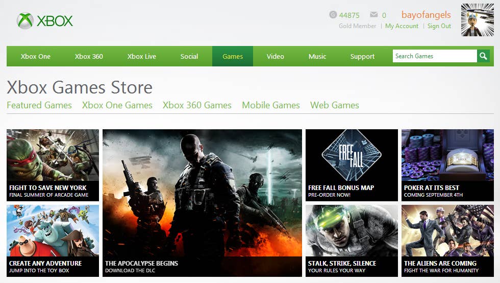 Xbox Live Marketplace retitled as Xbox Games Store