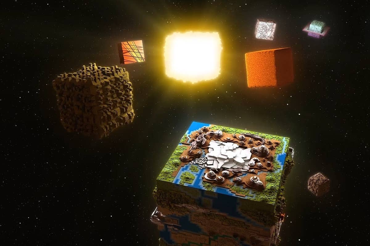 Solar System In Cube Clock