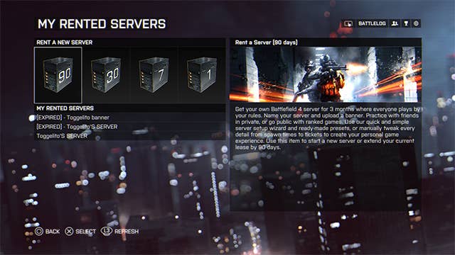 Battlefield 4 console rent-a-server costs revealed