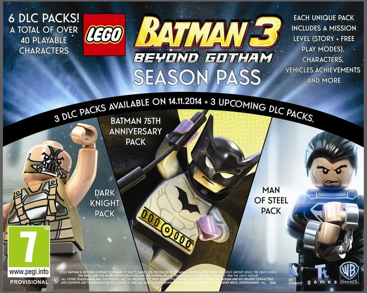 Lego Batman 3 Beyond Gotham first Lego game to get a season pass