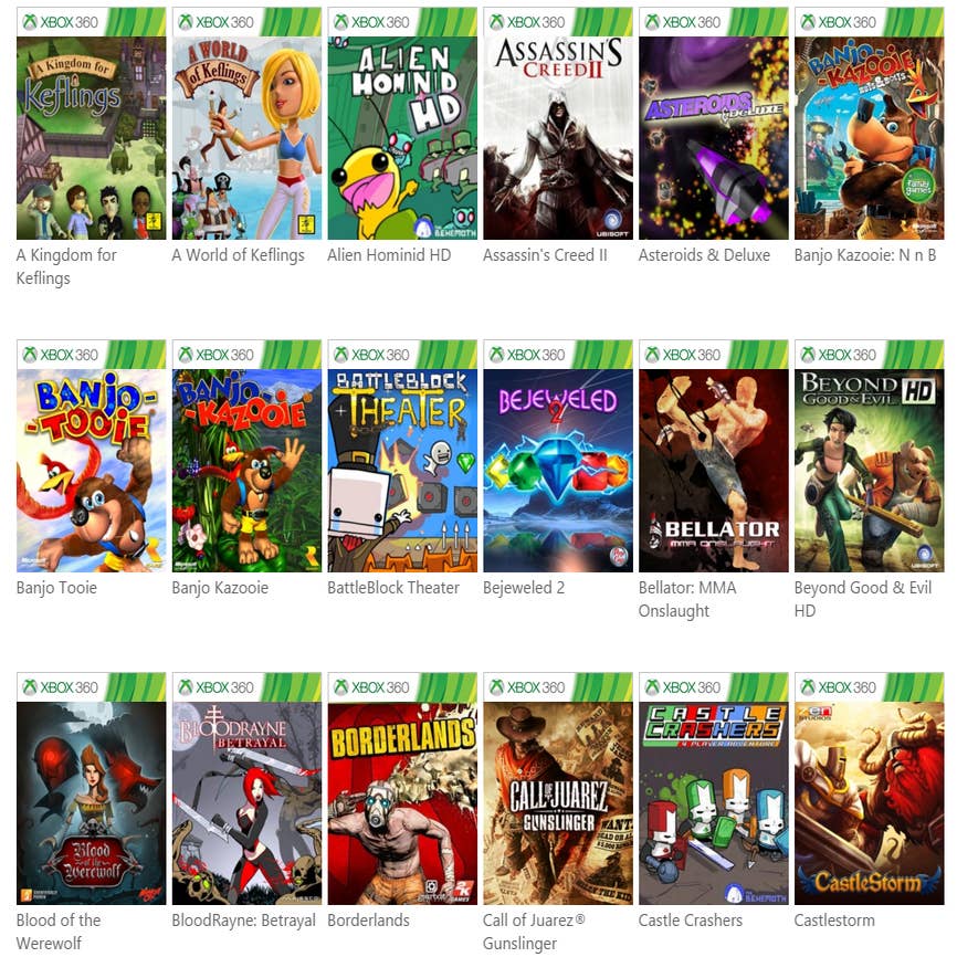 Here's Every Xbox 360 Game You Can Play on Xbox One