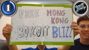 Collegiate Hearthstone Players Hold Up 'Free Hong Kong Boycott Blizzard' Sign During Match [Update]