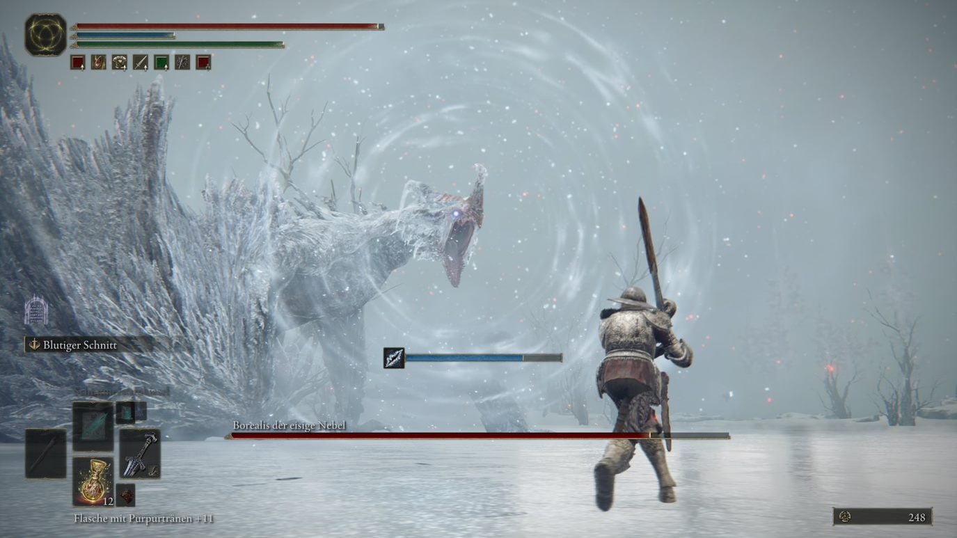 Elden Ring Borealis, der eisige Nebel besiegen, Boss beim Eisigen See Eurogamer.de