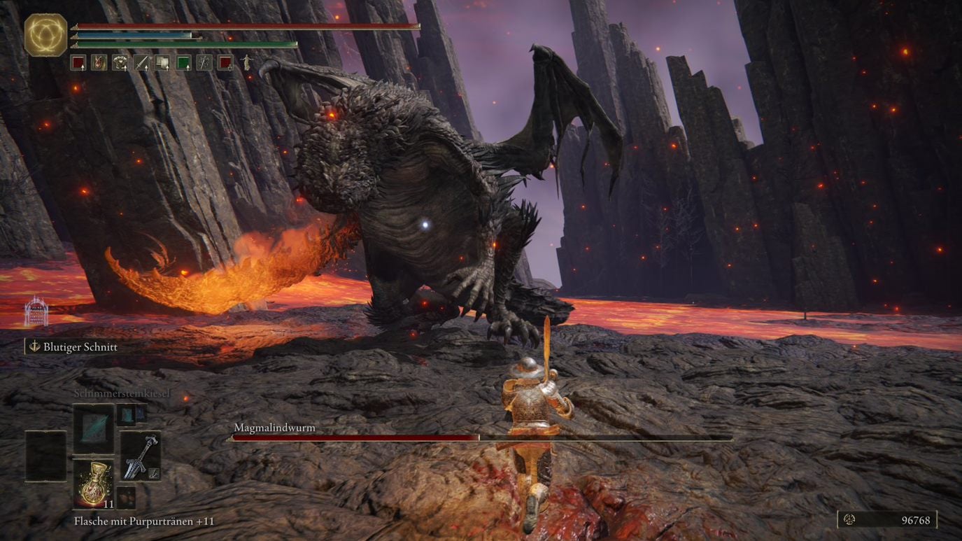 Elden Ring Festung Laiedd, Boss Magmalindwurm Eurogamer.de