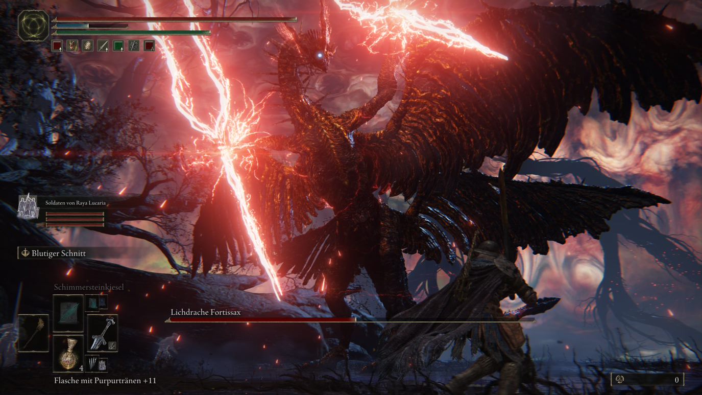 Elden Ring Thron Des Todes Prinzen Portal Elden Ring: Lichdrache Fortissax besiegen und finden, Boss beim Thron