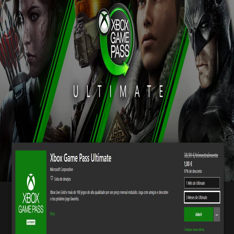 Game Pass Ultimate 3 Meses (Europa)