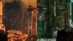 Witcher 2 player choice effects demonstrated side-by-side