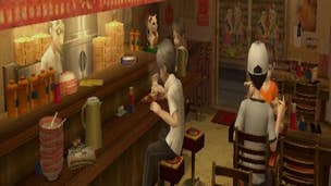 Persona 4 Golden screens show bars, noodle joints, and cooking