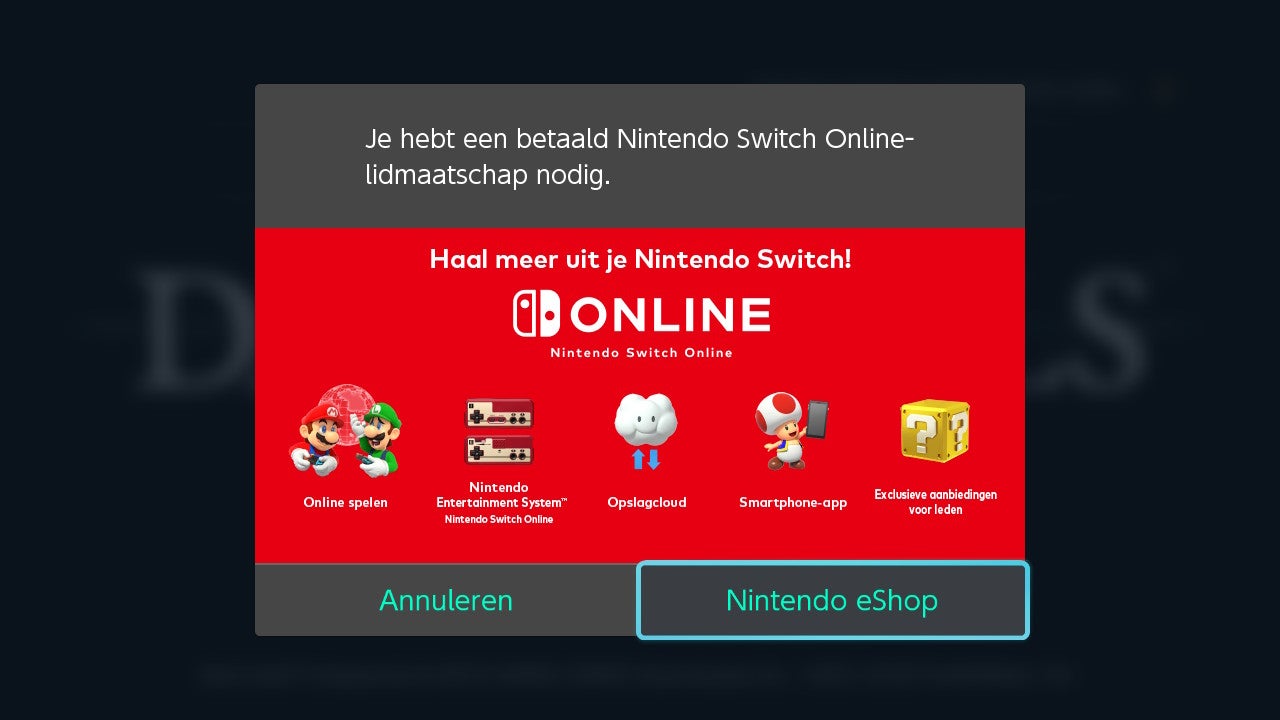 Nintendo Switch Online Prijs, cloud saves, multiplayer en alles wat