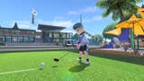 2022 best games Nintendo Switch Sports - an avatar lines up a shot from the tee