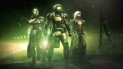 Screenshot of three Guardians from Destiny 2