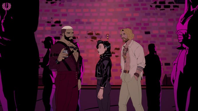 Eros, Grace and Apollo in the Underworld club in Stray Gods