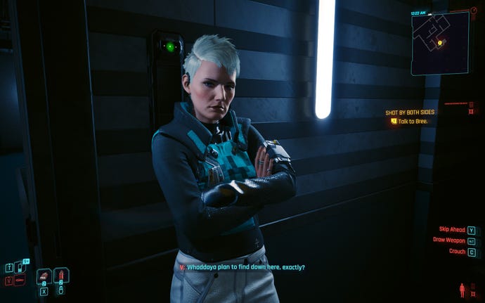 Bree, a character from a side quest, in Cyberpunk 2077: Phantom Liberty.