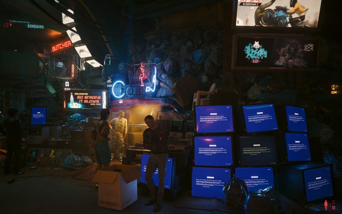Продавець на ринку Догтаун у Cyberpunk 2077: Phantom Liberty.