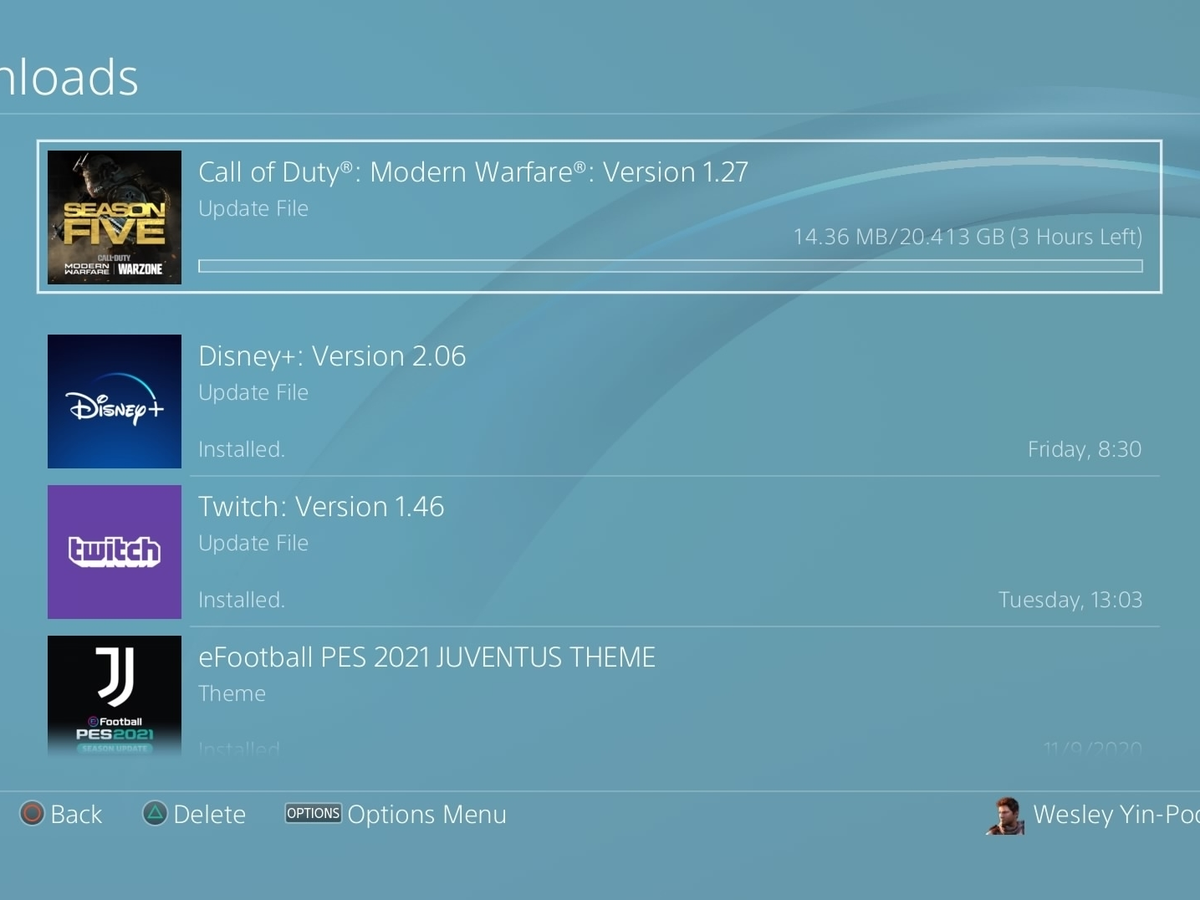 20GB Call Of Duty: Modern Warfare / Warzone Season 6 Update.