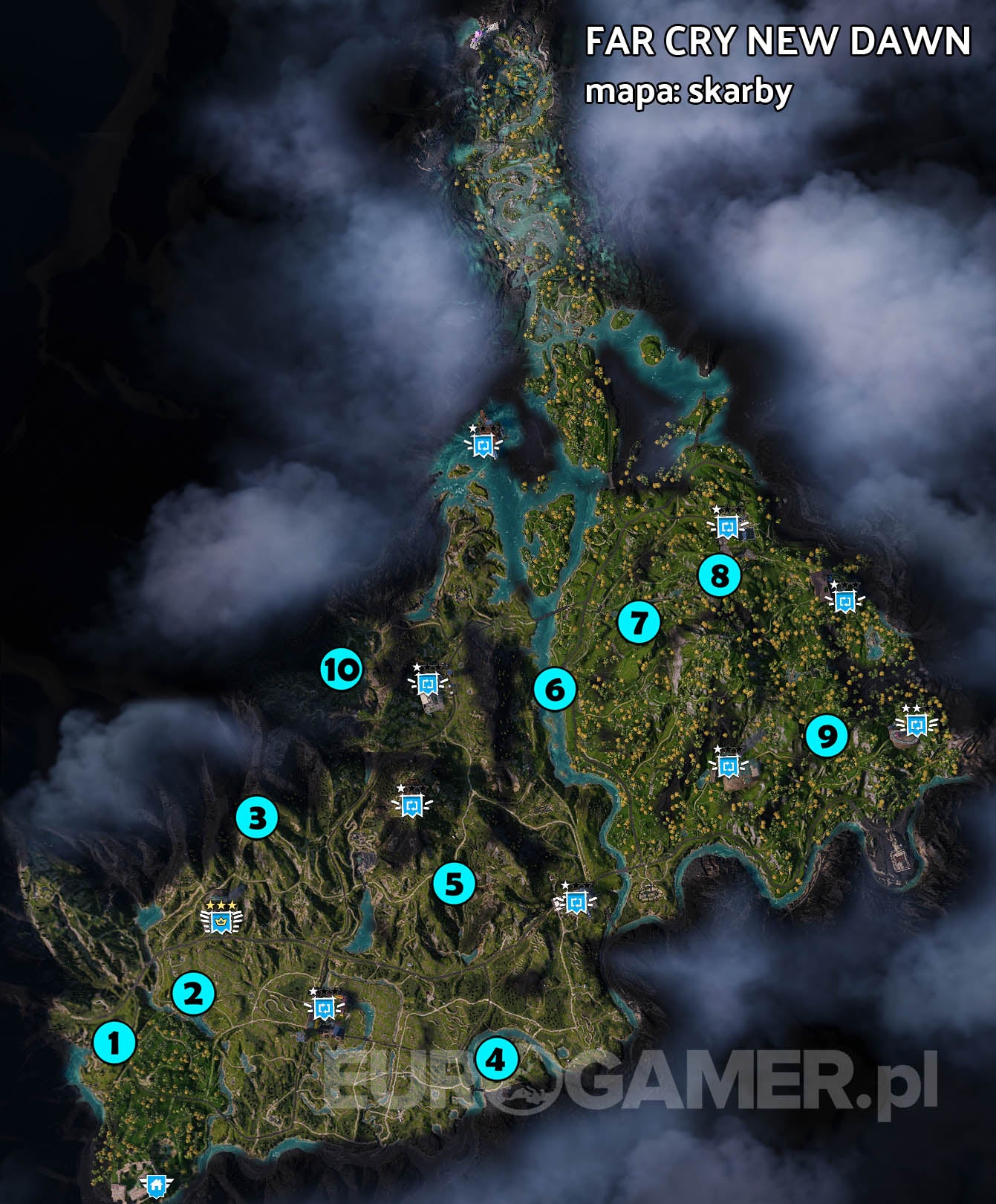 Far Cry New Dawn mapa skarby Eurogamer.pl