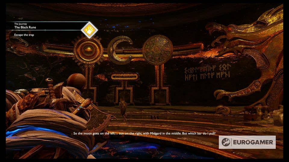 God of War - The Black Rune, solução do puzzle Tyr's Vault Water, boss  fight Grendels