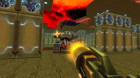 A gun battle from id Software's Quake 2 remaster