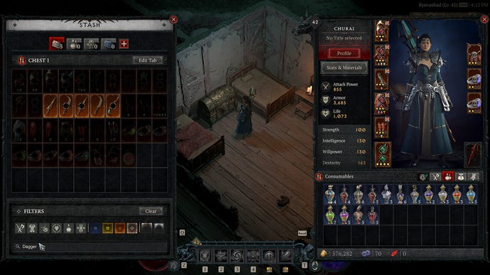 Inventory design changes planned for Diablo 4's upcoming Season of Blood