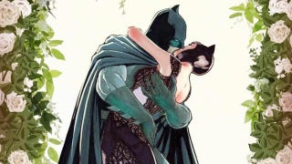 Batman #50 cover featuring wedding with Catwoman