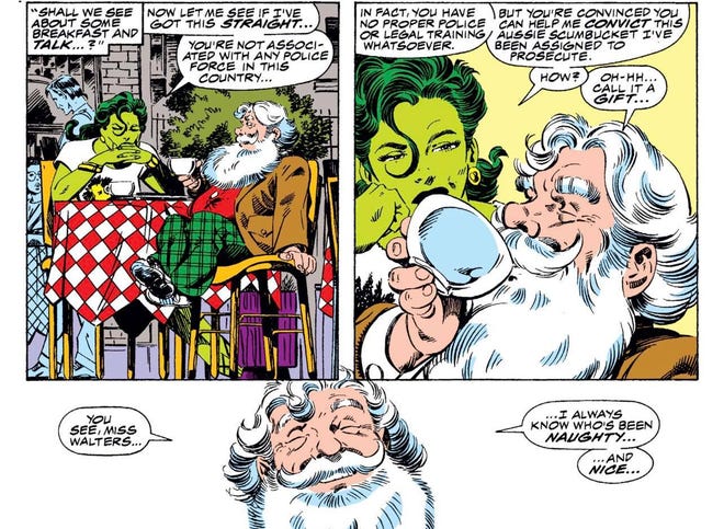 She-Hulk meets Santa