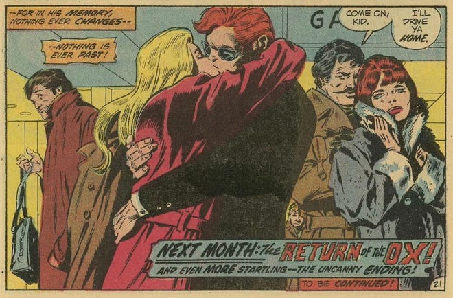 Matt leaves Natasha for Karen (art by Gene Colan)