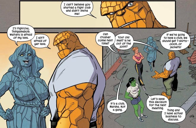 Ben Grimm learns about fight club (She-Hulk #4)