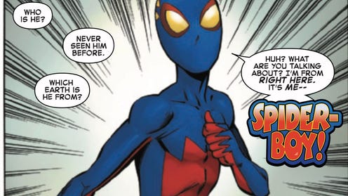 Spider-Boy's introduction (from Spider-Man #7)