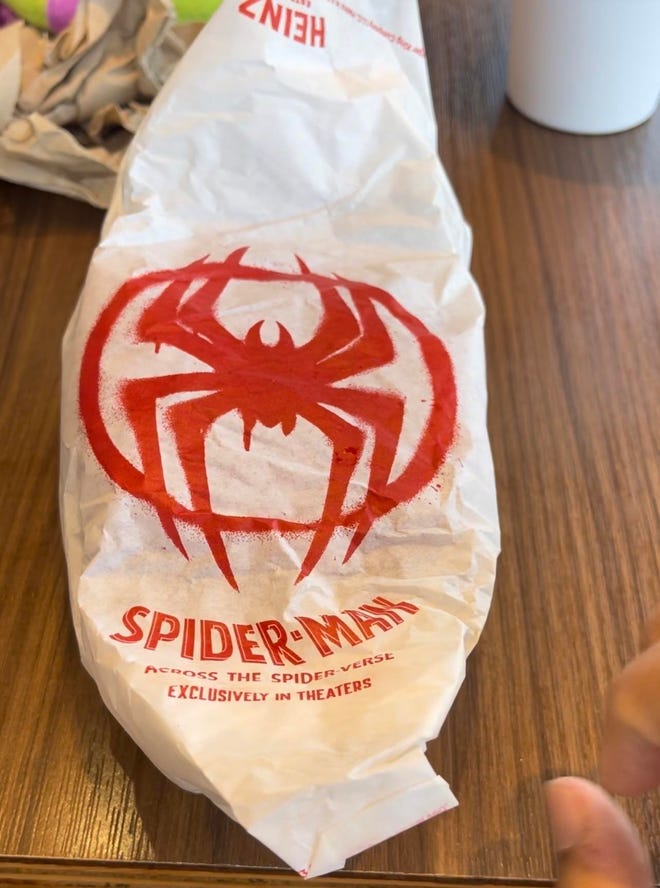 Spider-Verse Whopper packaging