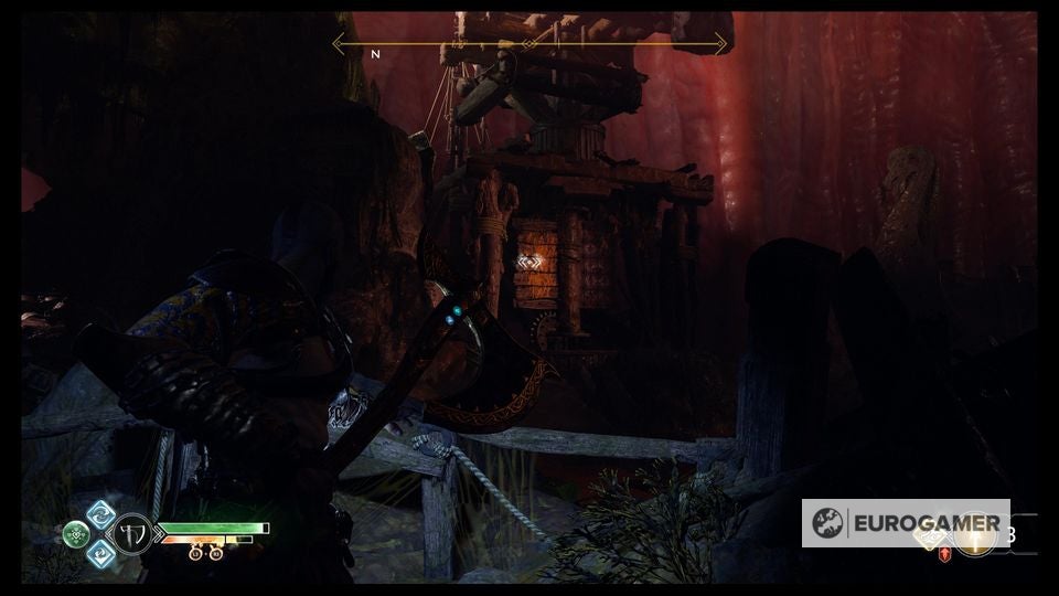 God of War Jotunheim in Reach, The Belly of the Beast puzzle solution