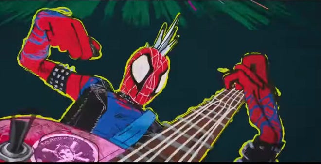 Spider-Punk still from Across the Spider-Verse