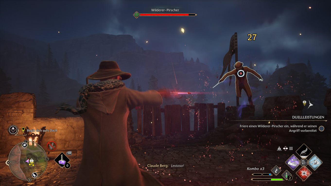 Hogwarts Legacy Ganz weit oben Festungsmauer erklimmen, Torhaus, Dach betreten Eurogamer.de