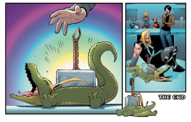 Alligator Loki gets a timeout
