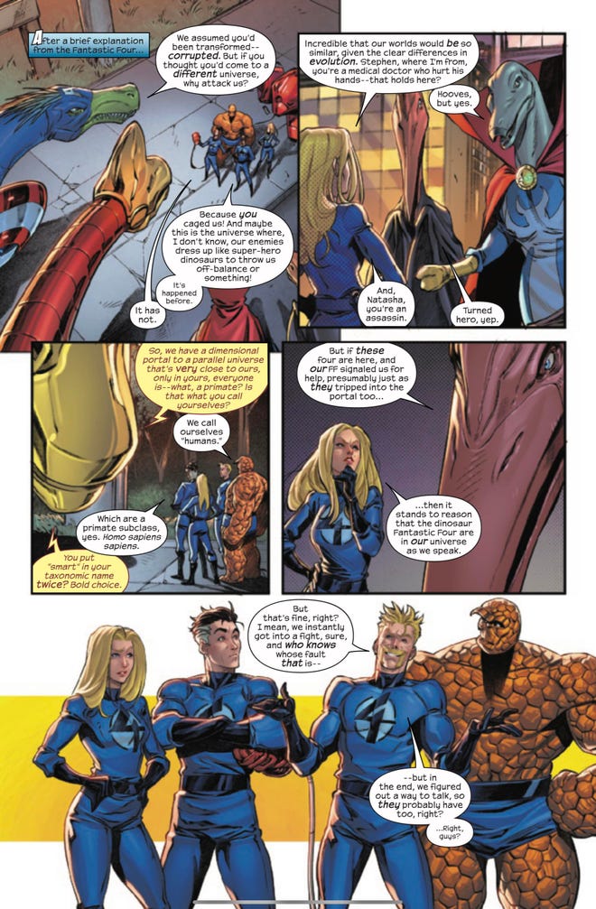 The Fantastic Four and the Dinosaur Avengers